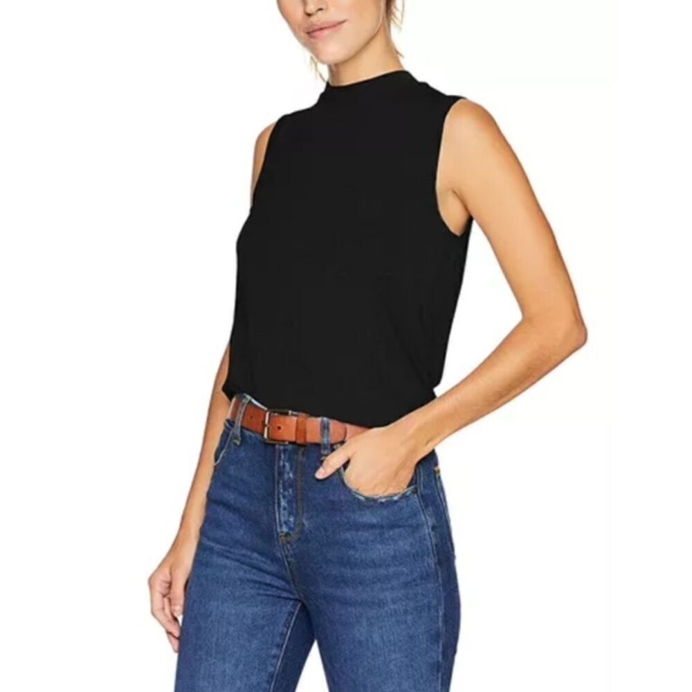 Daily Ritual Women's Black Muscle Tank Crew Neck Size XS‎